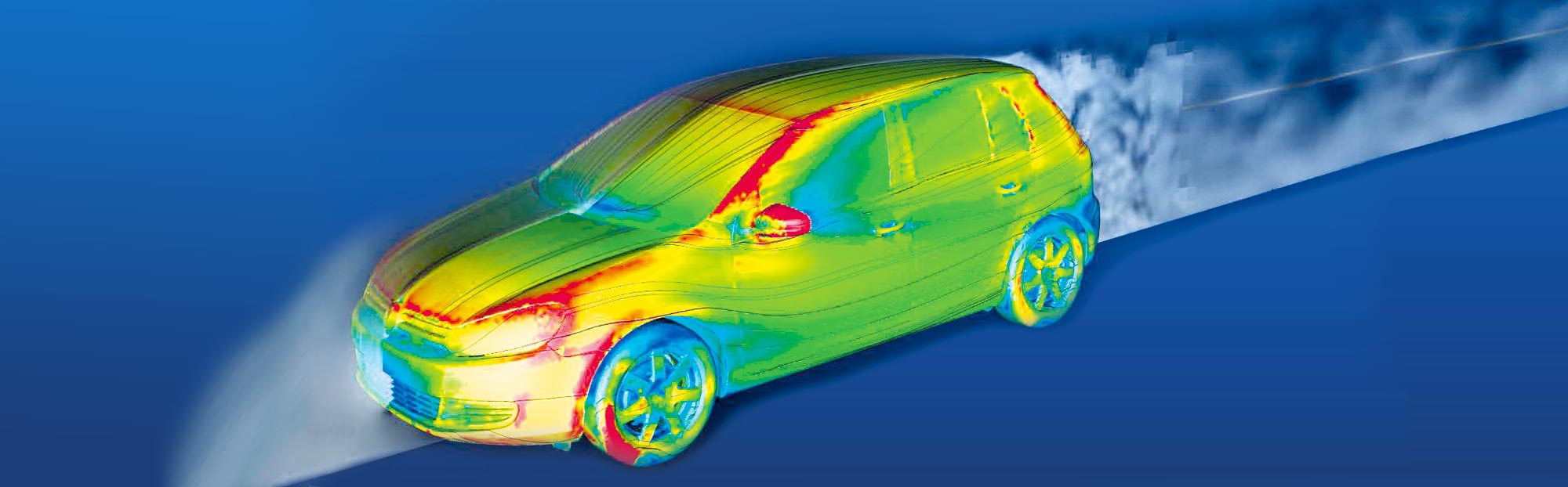 Numerische Strömungssimulation um ein komplettes Fahrzeug